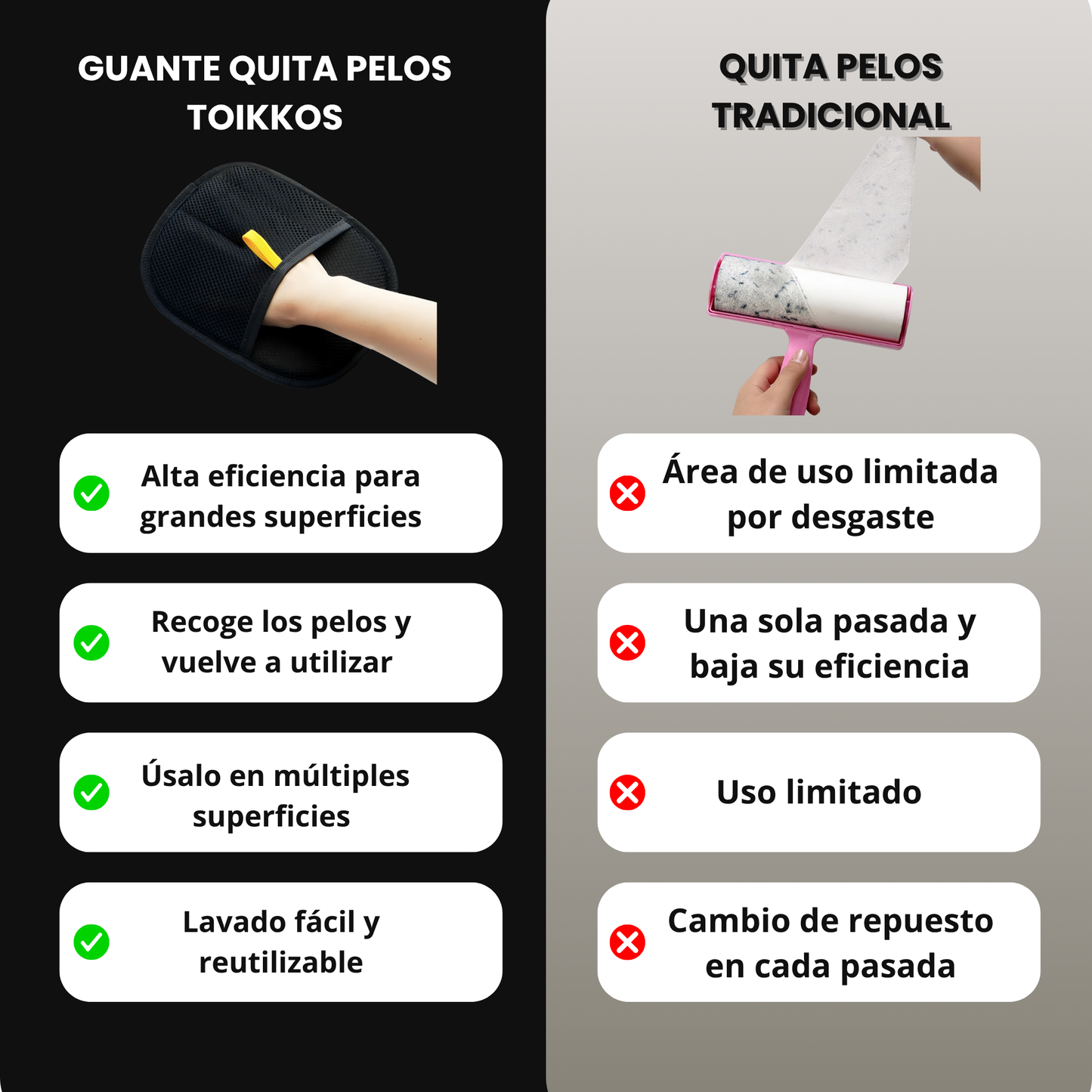 Guante quitapelos - Toikkos